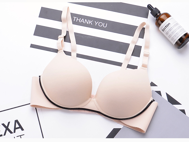 Mùa hè Thoải Mái Mỏng Mỏng Strapless Bra Ngực Nhỏ Thu Thập Thoáng Khí Cô Gái Mùa Hè Trắng Đen Nửa Cup Đồ Lót