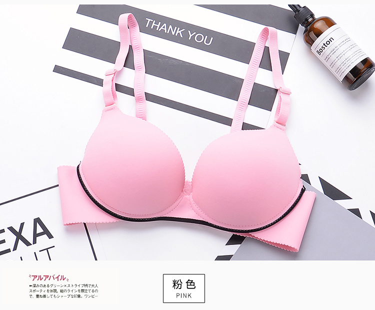 Mùa hè Thoải Mái Mỏng Mỏng Strapless Bra Ngực Nhỏ Thu Thập Thoáng Khí Cô Gái Mùa Hè Trắng Đen Nửa Cup Đồ Lót