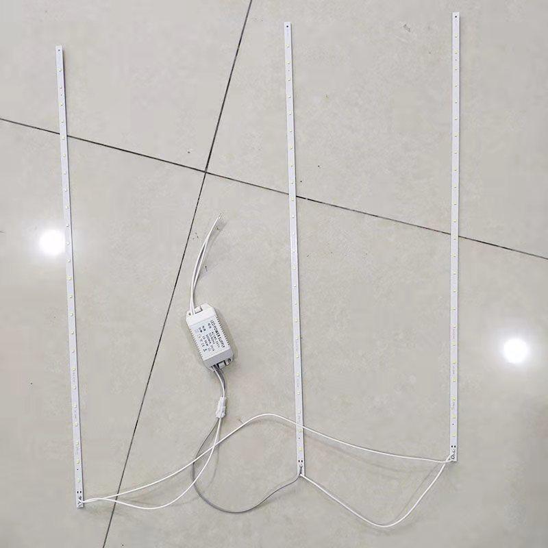 One drag three grille light LED light bar 3*15W wick lamp tube 600 drive power 24-45W strip light source bar