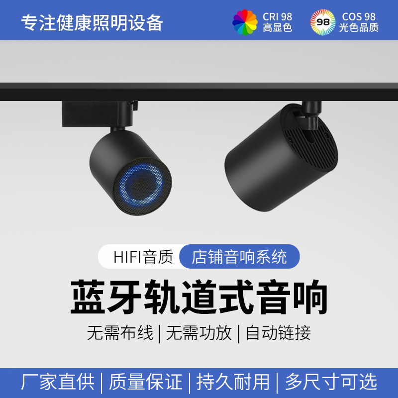 Track Bluetooth Speaker, Background Music for Clothing Store, Rail-Mounted Surface-Mounted Speaker, No-Wiring Atmosphere Speaker