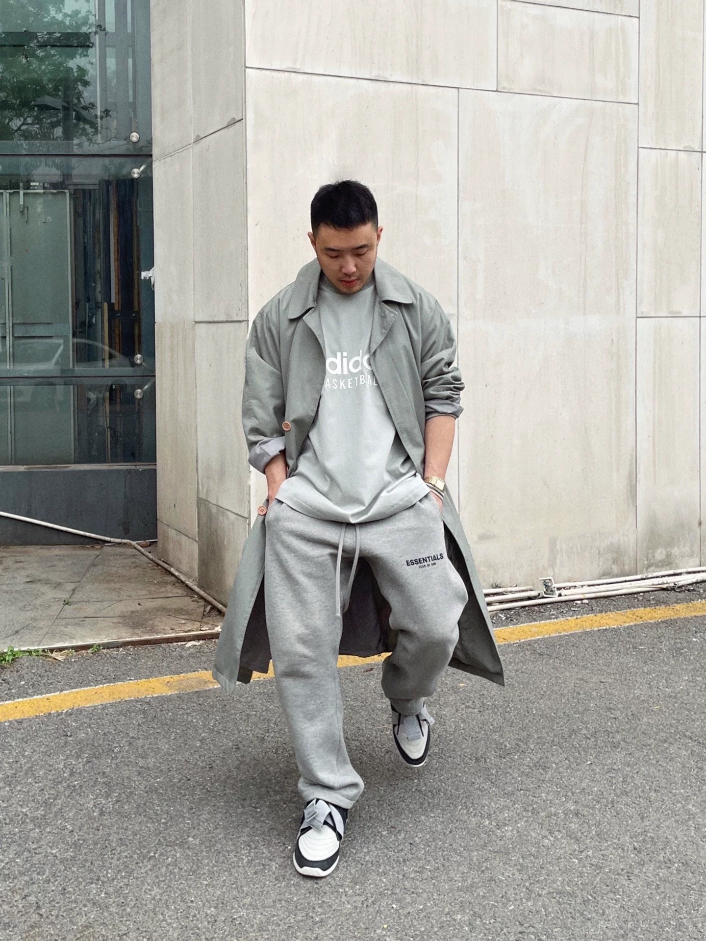 ПАНСОВЕ ЖЕFEAR OF GOD двойная нить ESSENTIALS GLEN мужские спортивные брюки флокированные casual брюки прямого кроя спортивные штаны