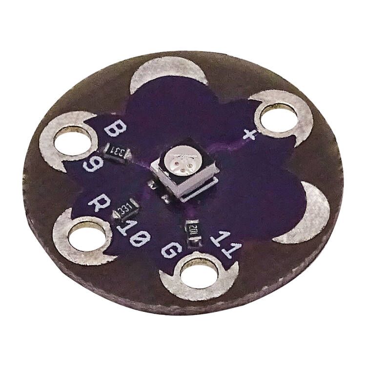 LilyPad Buzzer buzzer trumpeter with a small horn.