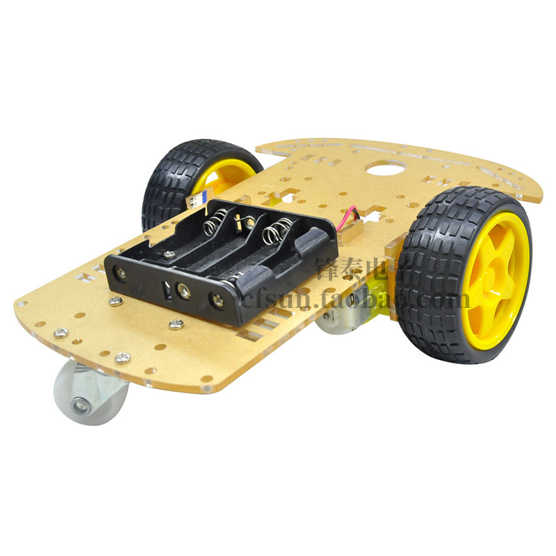 Smart car chassis track chassis Robot chassis with disc speed - measurement battery box