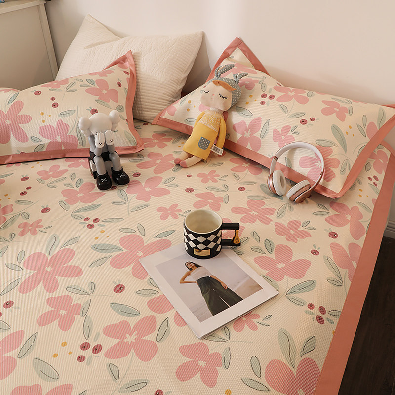 Summer ice rattan mat cold mat three sets of air conditioning cool mat ice silk mats Home 1 5m1 8 Summer washable fold