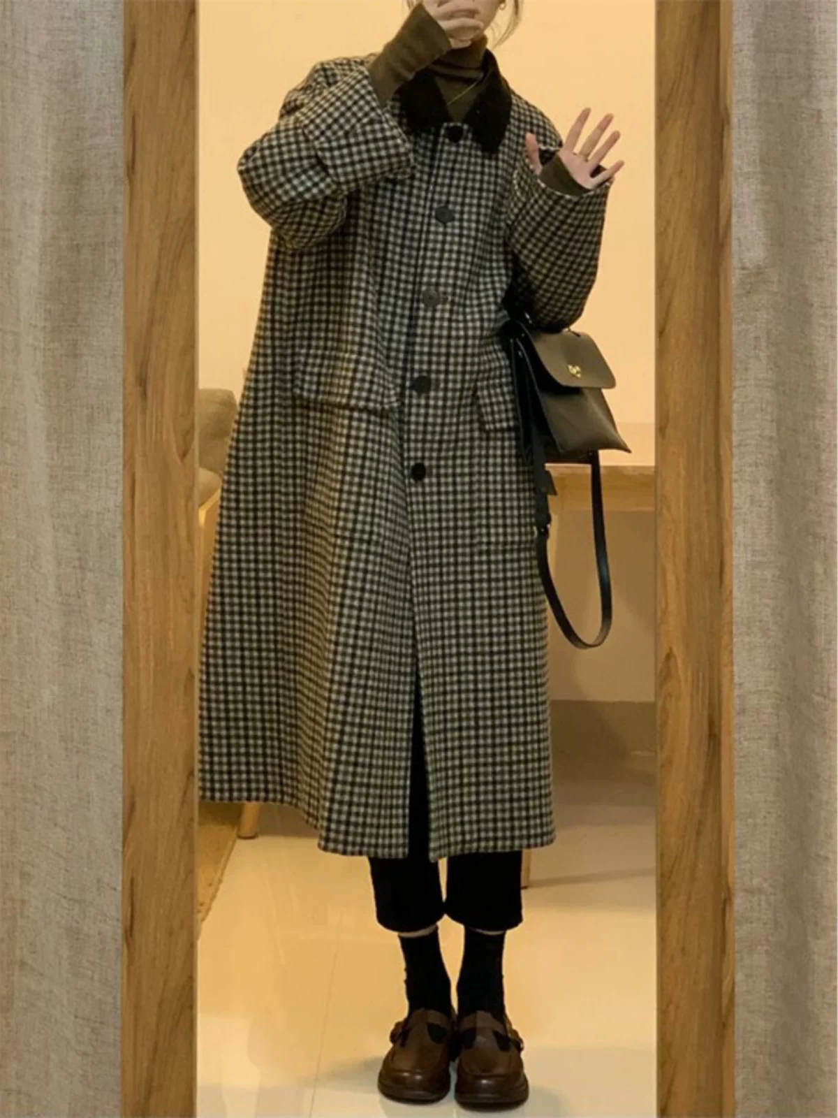 Winter clothing 2025 New British style double-sided wool coat cold coat women with antique wool coat