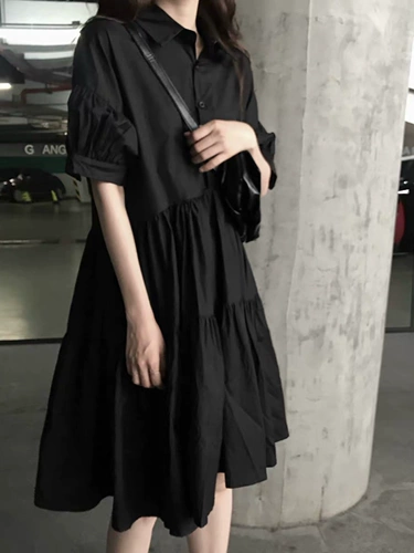 Western Hepburn Little Black Skirt Zhixun French Orange-форма элегантный тонкий вид и сказочное французское нишевое платье 2025 Новый стиль