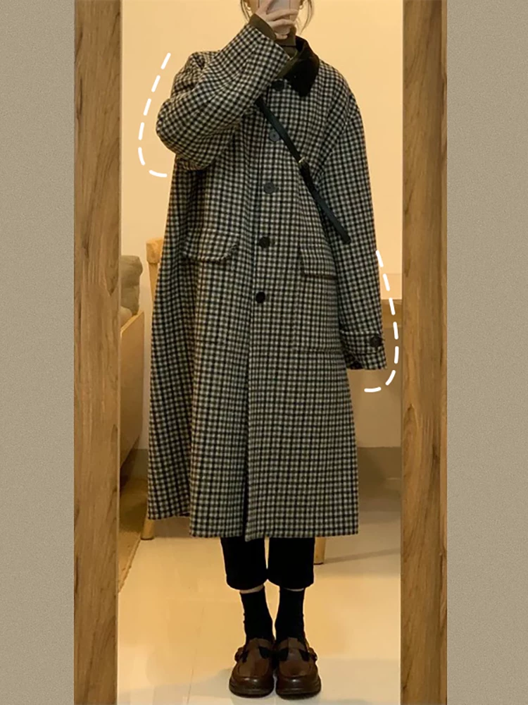 Winter clothing 2025 New British style double-sided wool coat cold coat women with antique wool coat
