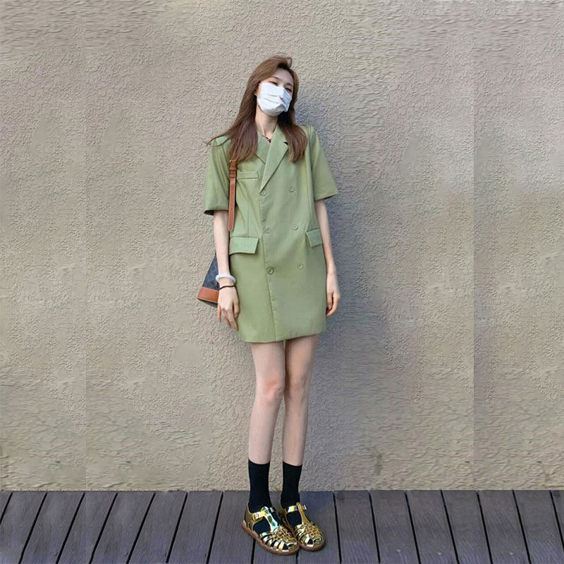 Small sub-high-sense slim fit suit skirt Women in summer 2022 new lukewarm breeze Small crowdsourced pro ol Ocean dress