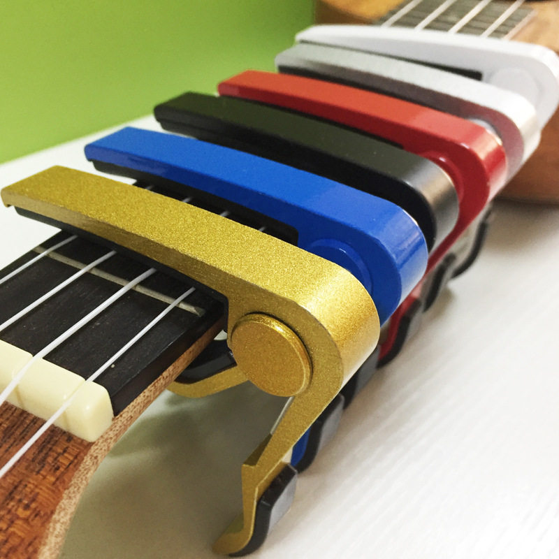 Folk guitar capo metal personality ukulele capo changer wooden guitar universal electric guitar with