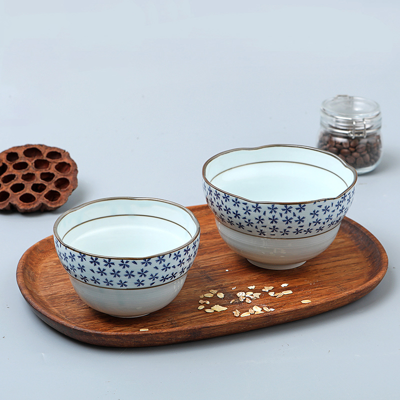 Three Korean bowl under the glaze color ceramic creative day tall bowl of fruit salad bowl of soup bowl of new special candy bowl