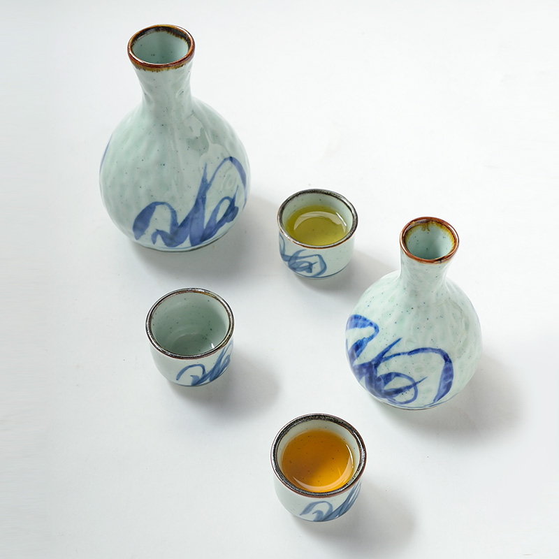Three points ceramics hip Japanese HuiLanQing glass features antique creative liquor package in the wine house cooking utensils