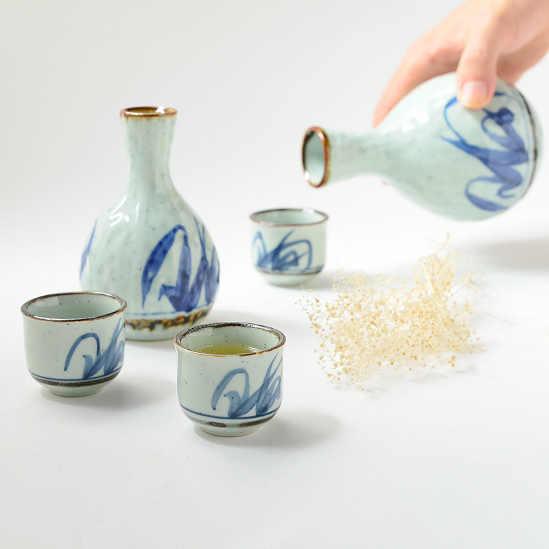 Three points ceramics hip Japanese HuiLanQing glass features antique creative liquor package in the wine house cooking utensils