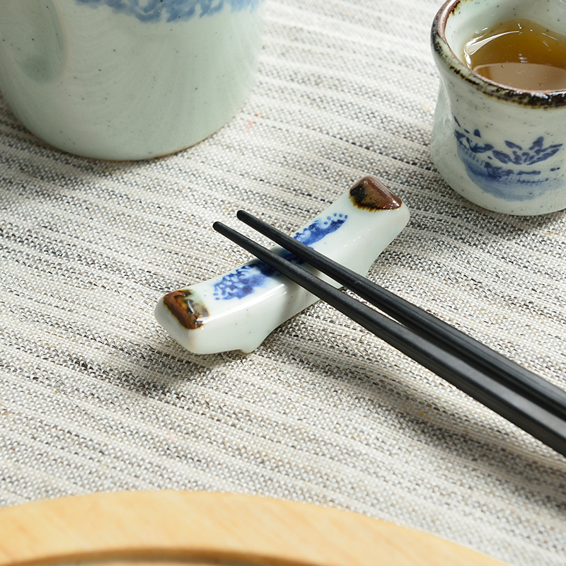 Any Chinese style pillow chopsticks chopsticks frame cherry blossom put and colored glaze ceramic tableware restaurant table