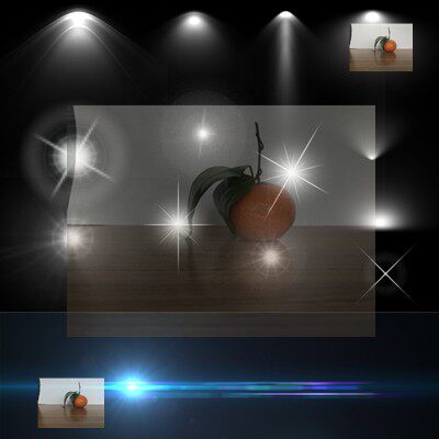 PSD post - Halo Material effect drawing design ps drum light halo and outdoor night view lighting