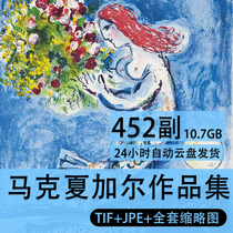 Marc Chagall Maxima Chargar high-definition oil painting sketching electronic picture picture album characters Imitation Material