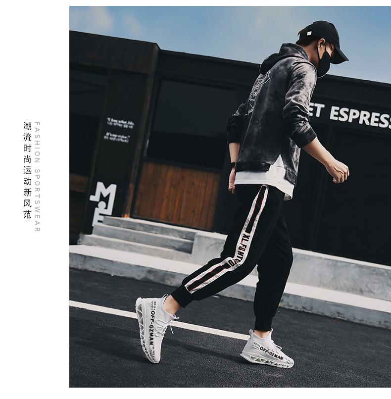 Hip-hop nam phiên bản Hàn Quốc của xu hướng giày thể thao thông thường giày chạy bộ màu trắng giày đế cao mùa thu giày nam cao - Giay cao giày the thao nam chính hãng