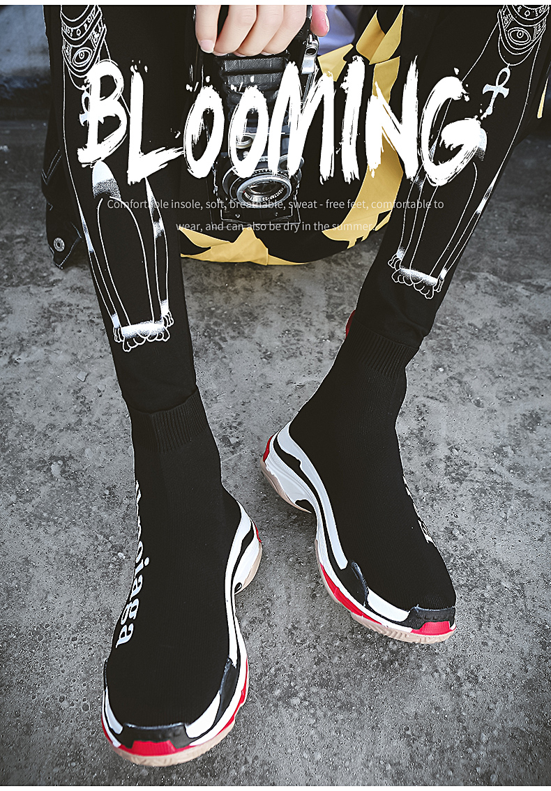 Giày nam mùa hè giày đen sneakers cao để giúp nam giới vớ giày thủy triều thương hiệu Gaobang hip-hop giày của nam giới giày thủy triều những người yêu thích giày giày the thao nam giá rẻ