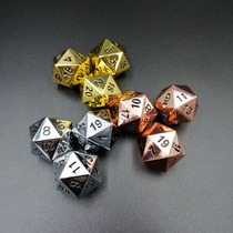 D20 face solid metal Multi-face dice COC table tour tour group dragon with underground city color son screen
