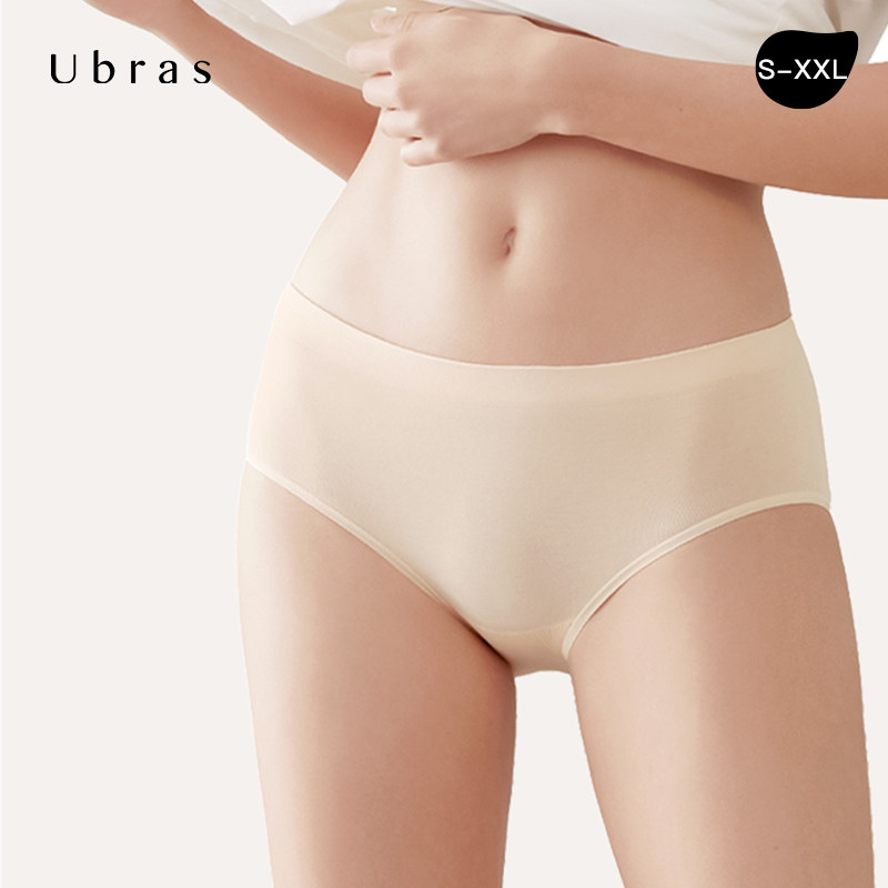 ubras modale comfort no-scratched underpants woman mid-waist triangular pants slim fit Breathable Sensation Safety Pants Lady High Waist