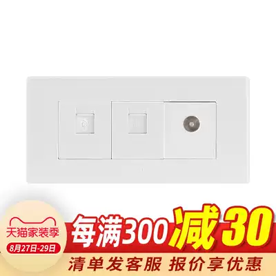 Bull switch socket Type 118 Cable TV closed-circuit network Network cable combination panel Telephone TV Computer