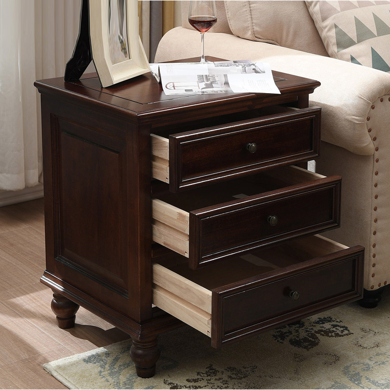 Solid wood bed head cabinet storage containing cabinet bedroom American sofa edge a few phone table small side table brief modern corner a few
