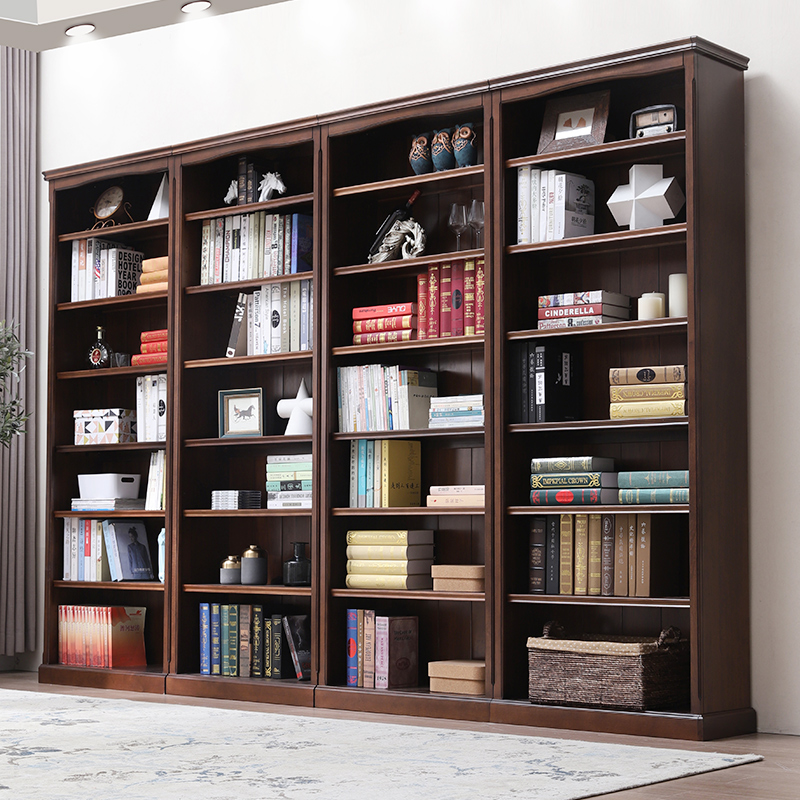 American Full Solid Wood Bookcase Shelve Shelve Book House Furniture Free Combination Bookcase Display Cabinet Display Rack Bookcase