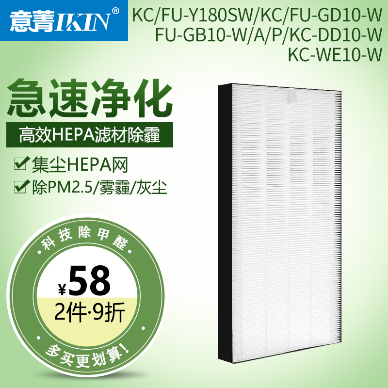 Adapting Sharp air purifier FU KC-Y180SW dust collection hepa filter FZ-Y180SFS to remove haze