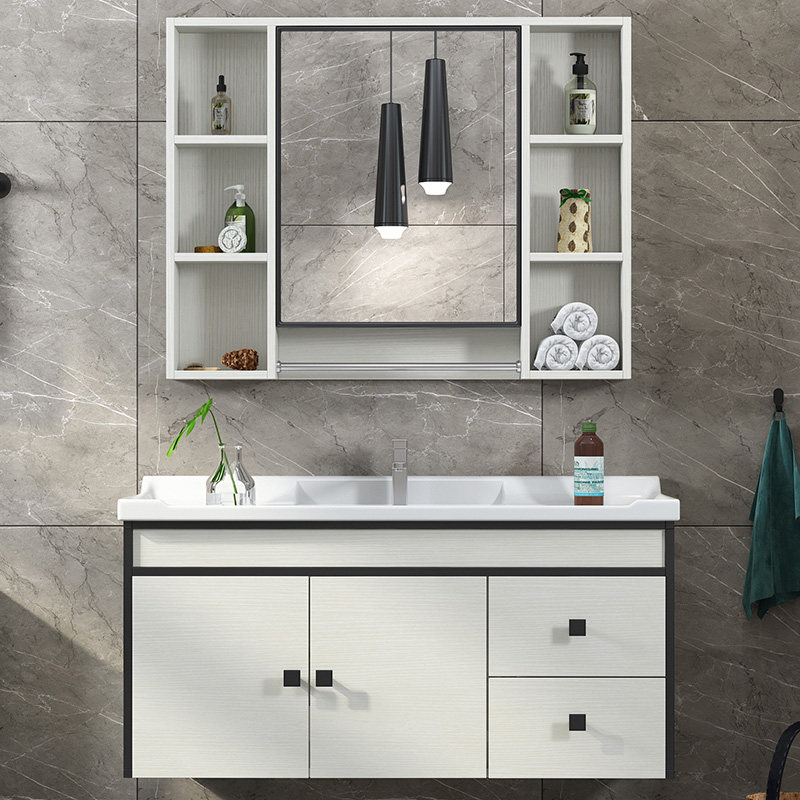 Modern Nordic minimalist bath cabinet Dressing Room Toiletries Washbasin Cabinets Combo small-family type Bathroom Mirror Cabinet