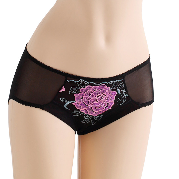 Beauty Salon Companion Lace Hollowed-out Lady Briefs Sexy Embroidery Low Waist Lifting Hip No Marks Comfort Triangle Pants Woman