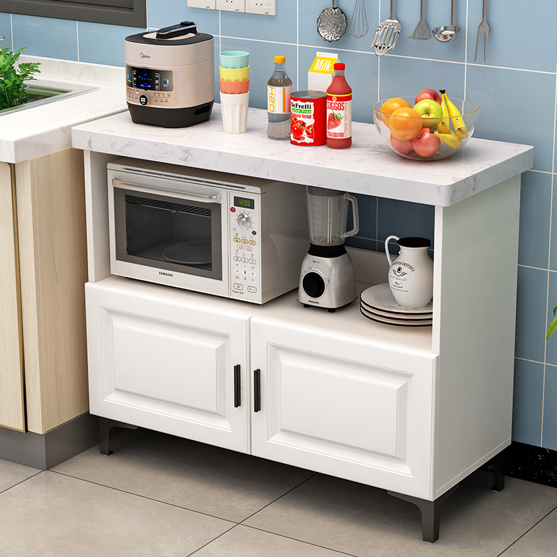 Marble Sideboard Home Floor-Standing Storage Cabinet Modern Minimalist Kitchen Cabinet Cupboard Stove Cabinet Storage