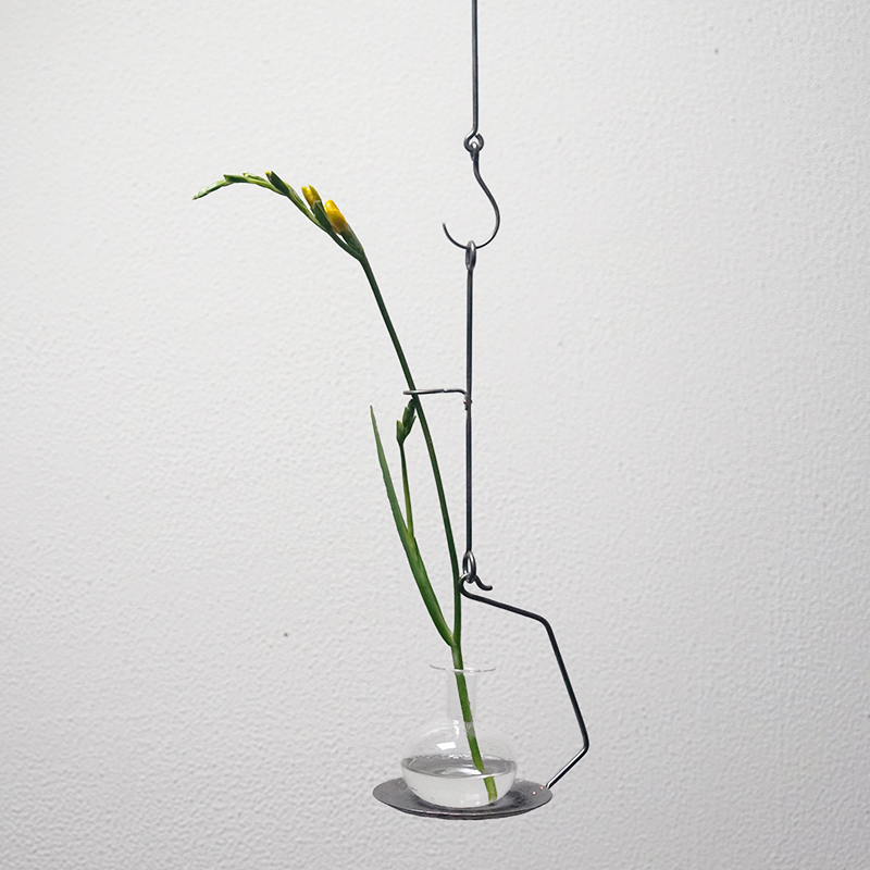 Touch wrought iron art at ease hook hand forged teapot floral hook space decoration Non-relic original design