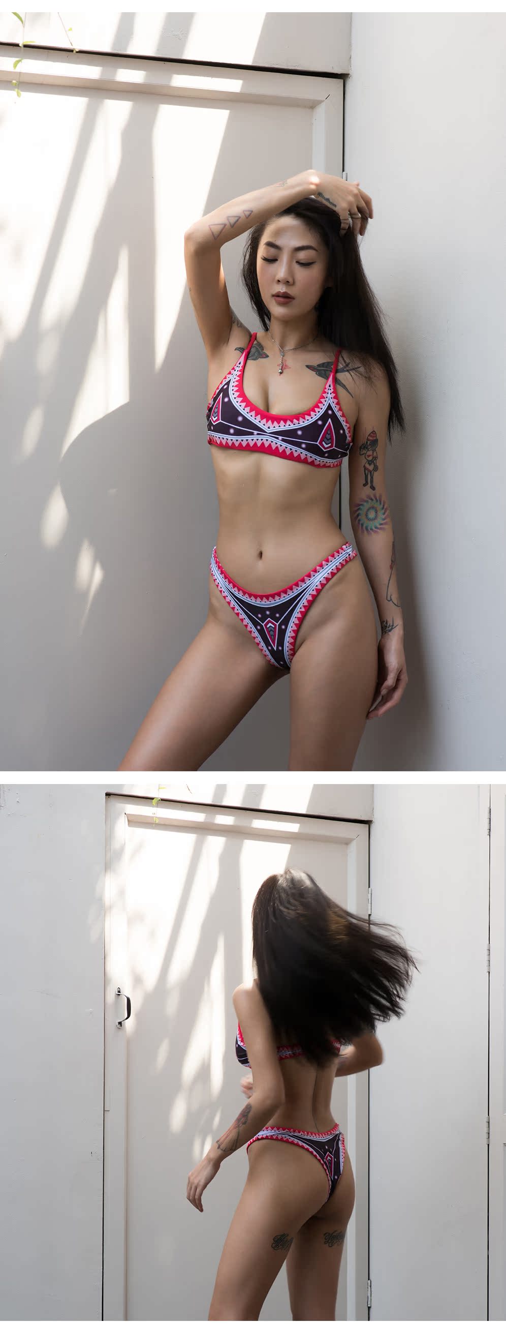 ABouthexx Châu Âu và Hoa Kỳ gợi cảm vụ nổ bikini quốc gia bikini nữ chia tách tập hợp áo tắm dây đeo hàng đầu - Bikinis áo tắm cho người béo