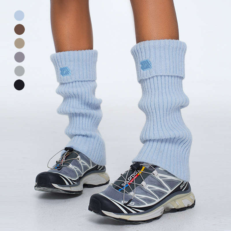 ABMY Colorful Soft Sugar Embroidered Knit Socks Socks Stocking Socks Stocking Socks Calf Socks Wearing Autumn Winter Warm Leg Sleeves-Taobao