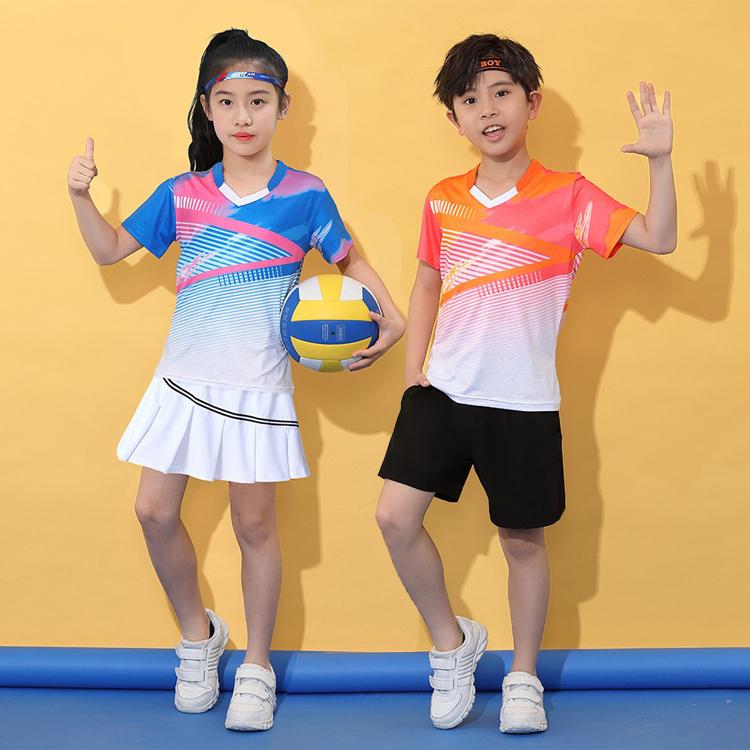 Children's Badminton suit Male girl's tennis uniform speed dry breathable table tennis volleyball conserved group class uniforms customised