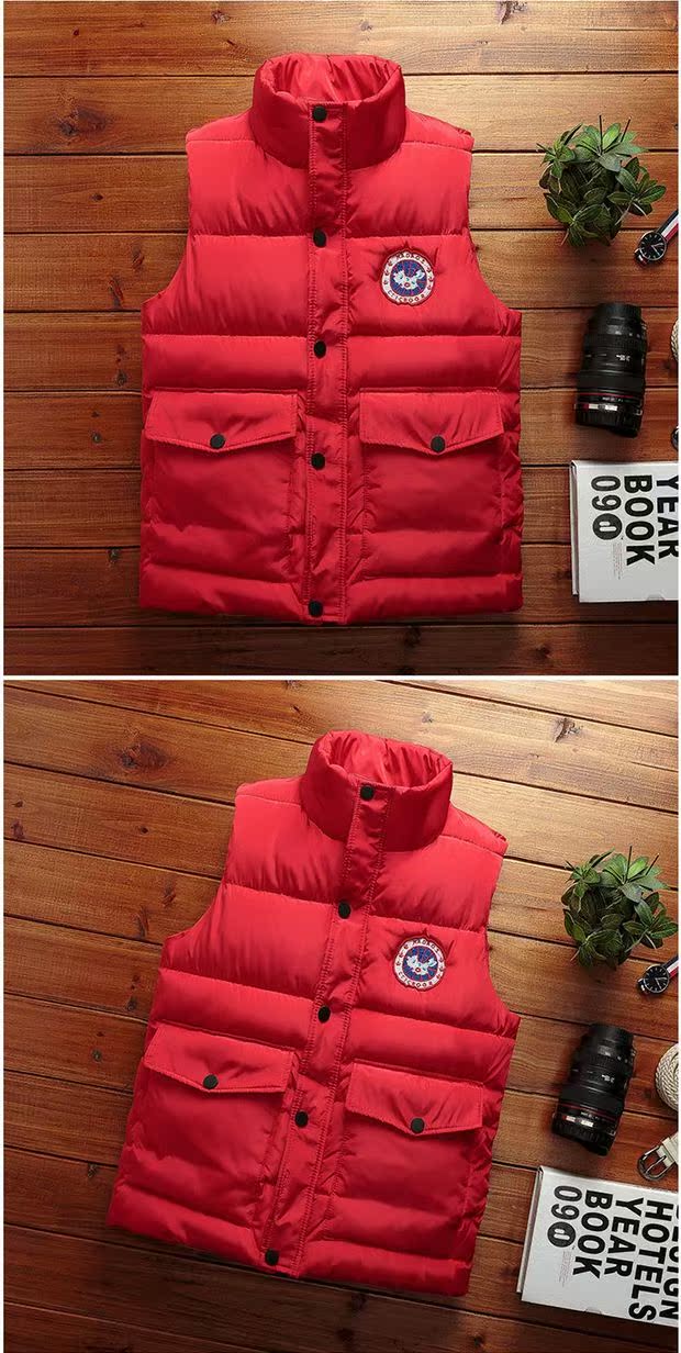 Mùa đông đôi nam nữ xuống vest cotton dày nam thanh niên hoang dã nam nữ áo vest ngắn xu hướng Hàn Quốc áo đôi nam nữ
