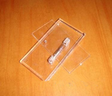 Crystal transparent empty shell Cato 6 * 3CM Cato chest card base plastic Cato chest card wholesale