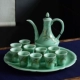 Rượu vang mới đặt Celadon bình đựng rượu truyền thống hộ gia đình Trung Quốc hầm rượu nhỏ ly rượu vang trắng rượu vang vàng - Rượu vang ly rượu vang cao cấp