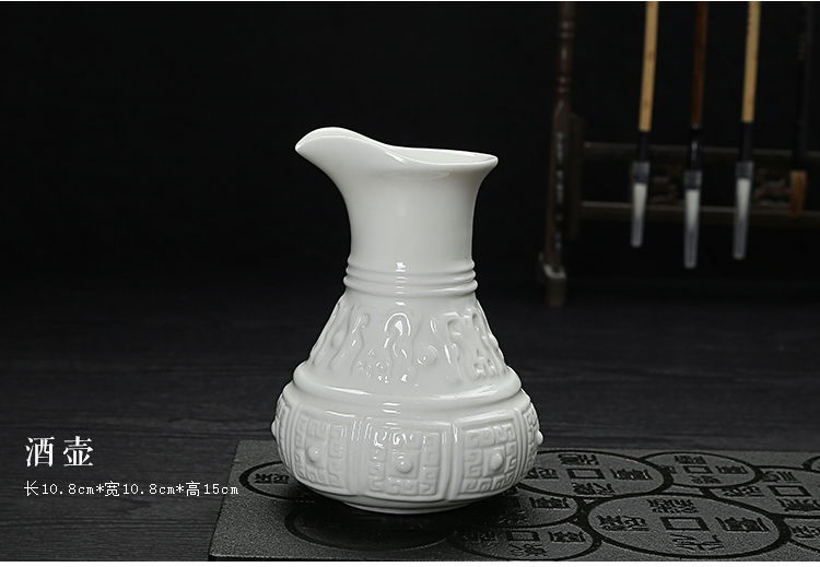 New gốm bộ rượu vang xanh sứ táo tàu linh hồn retro hộ gia đình Trung Quốc rượu vang nhỏ glass rượu vang trắng hầm