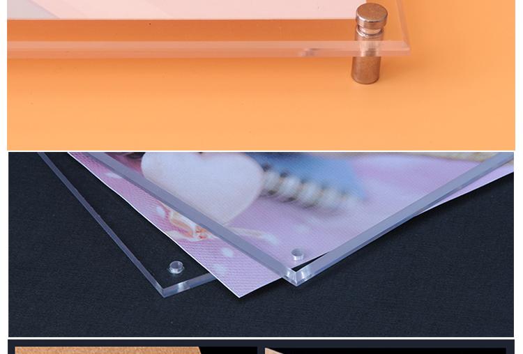Giấy chứng nhận acrylic A3A4 hộp quảng cáo hộp giấy phép kinh doanh khung tường plexiglass pha lê khung ảnh - Kính tròng kính siêu mỏng 1.76