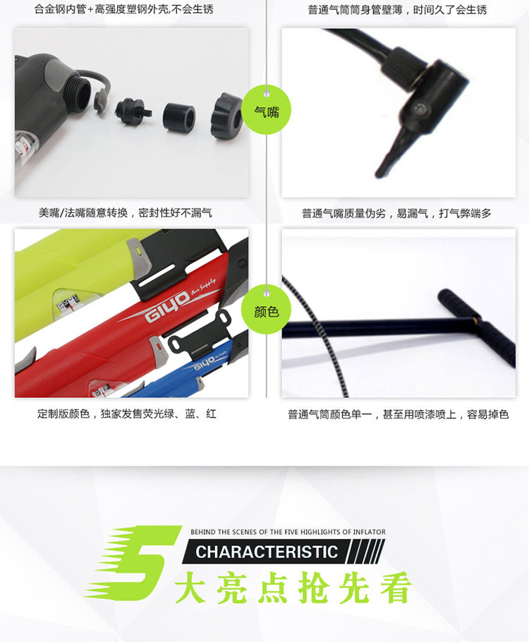 Pompe à vélo GIYO - Ref 2390283 Image 19