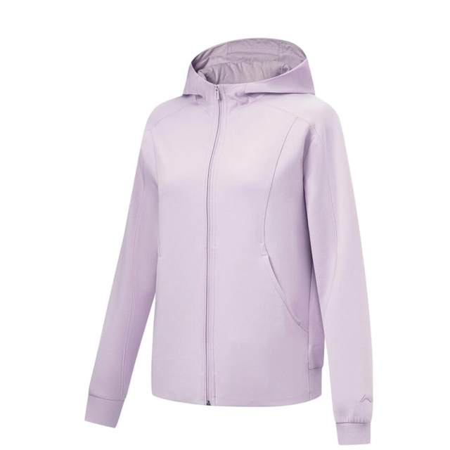 Li Ning Women's Sports Jacket 2023 New Fitness Series Sweat-absorbent and Comfortable Cardigan Hooded Sweatshirt AWDT520