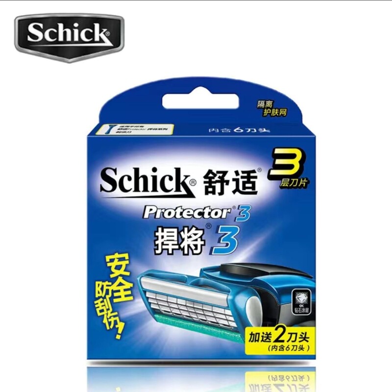Schick Comfort Razor Blades Protector3D Diamond Warrior Manual Razor Head Shaver