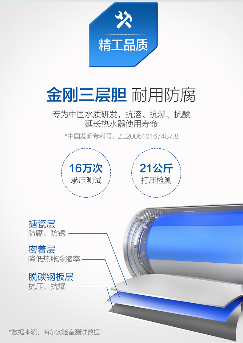 Haier / Haier EC6002-R 60 lít nước nóng phòng tắm bồn tắm tốc độ nóng lưu trữ nước nhỏ hộ gia đình bình nước nóng ferroli