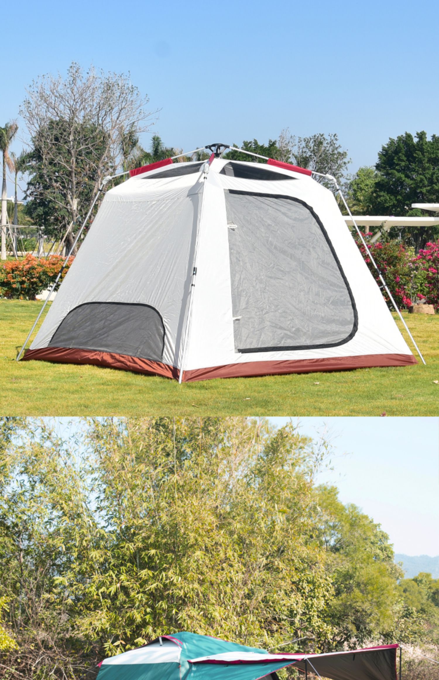 Tent Outdoor 3-4 People Automatic Black Glue Family Thickened Sunshade Camping Rainproof Outdoor Exquisite Camping Equipment
