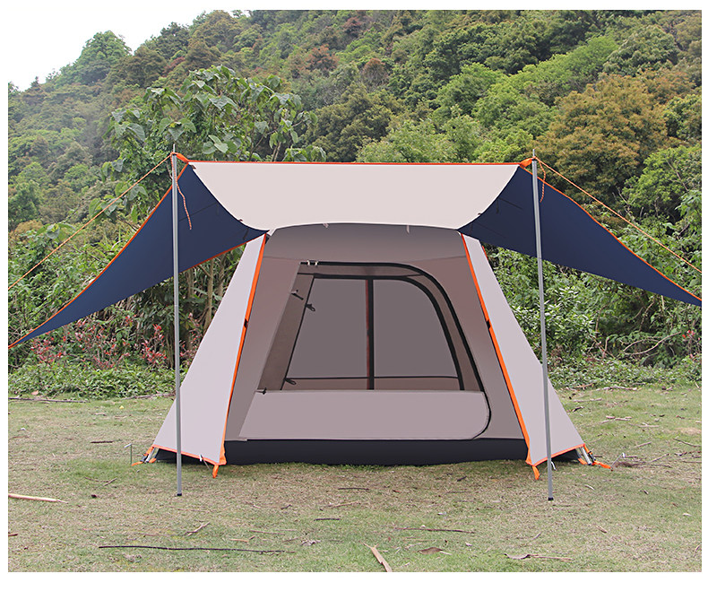 Outdoor tent camping thickened rainstorm automatic quick opening 3-4 people one room one hall self-driving aluminum alloy