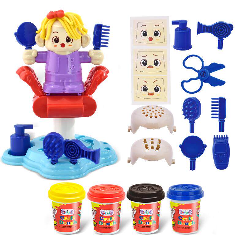 美国同款理发师彩泥安全无毒橡皮泥模具儿童手工制作