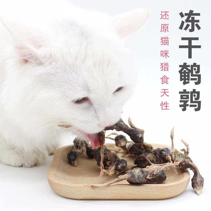 Cat snacks freeze-dried quail cat raw meat small quail freeze-dried freeze-dried cat food pet nutrition fattening hair gills