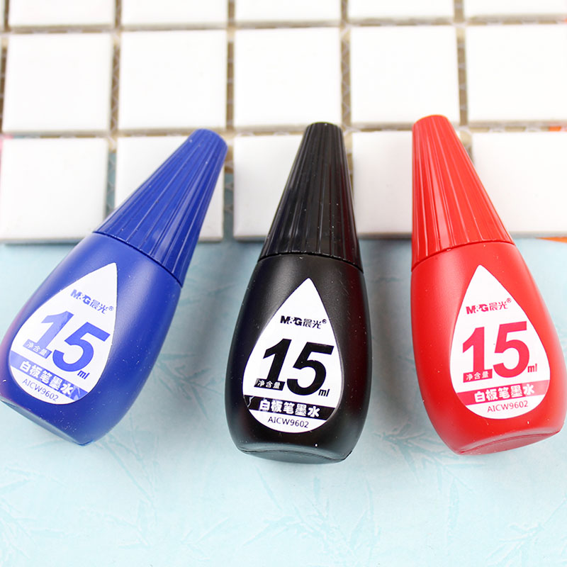 Morning Light White Board Pen Ink Erasable Mark Pen Supplement Liquid Whiteboard Special Pen Filling Ink Black Blue Red