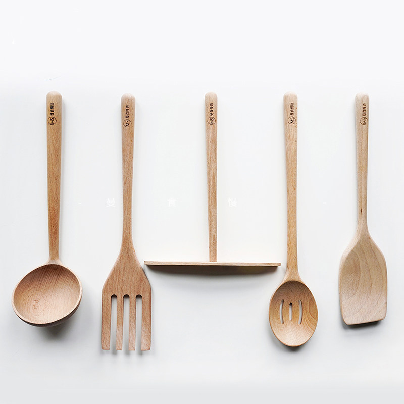 Maneat Slow Manic Maneat Customized Beech Wood Shovel Wood Spoon Pancake Batter Rake Without Dip Pan Special Cookware Set Group