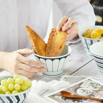 Manshi Slow Language Pozo Saki Japanese Classic Bogata Bowl Cup Ceramic Bowl Japanese Home Rice Bowl Set